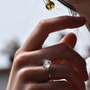 Anillo Raw aguamarina
