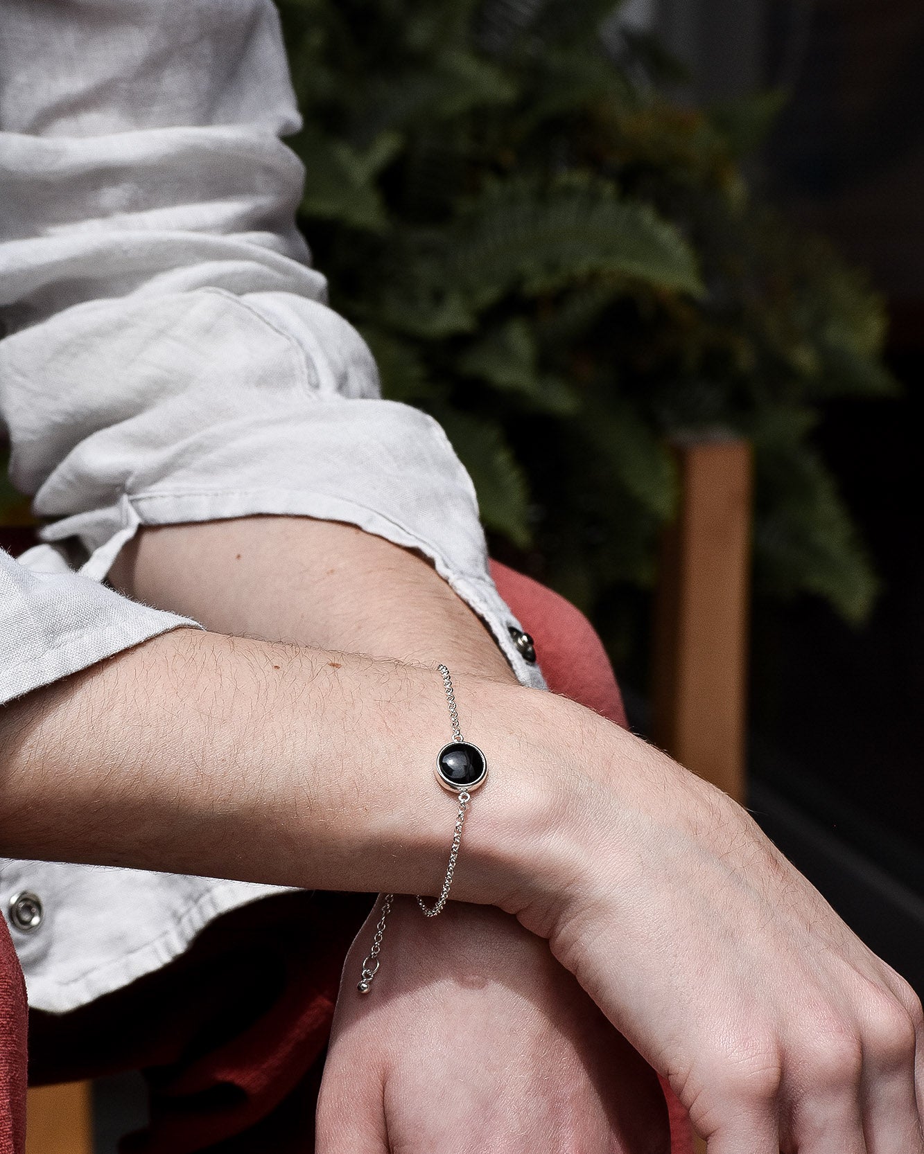 Pulsera Rea obsidiana negra - Gallery 1