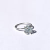Anillo Raw aguamarina