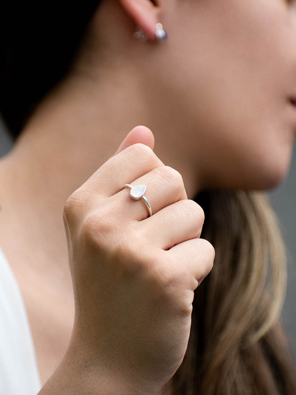 Anillo Gota piedra luna - Secundaria