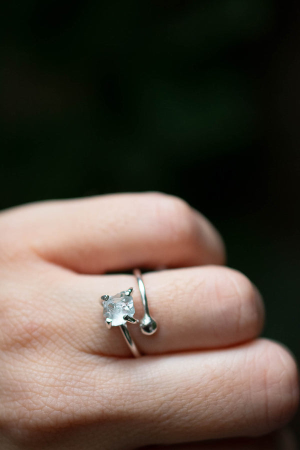 Anillo Lirón aguamarina