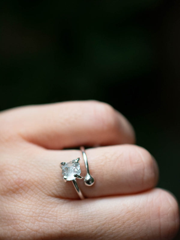Anillo Lirón aguamarina