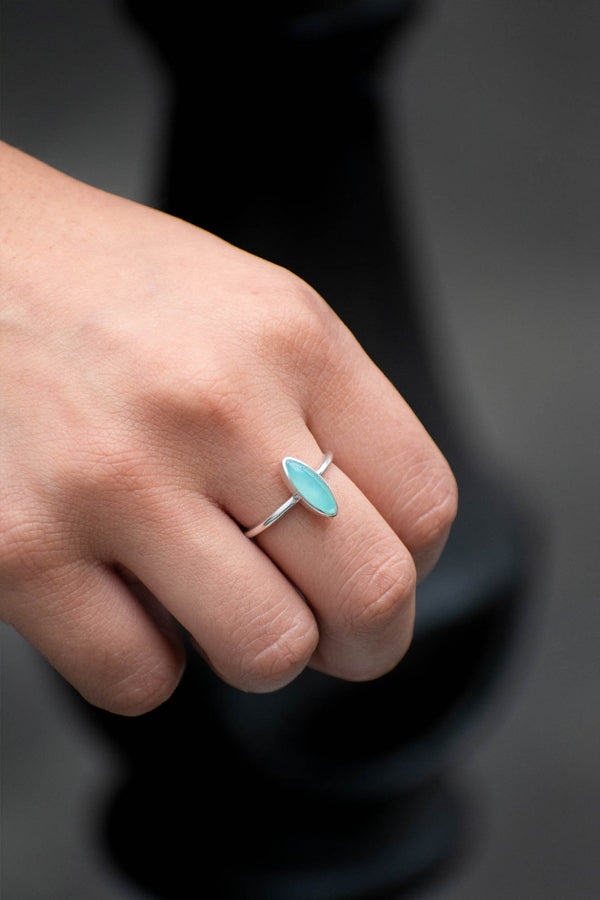 Anillo Pluma ópalo andino