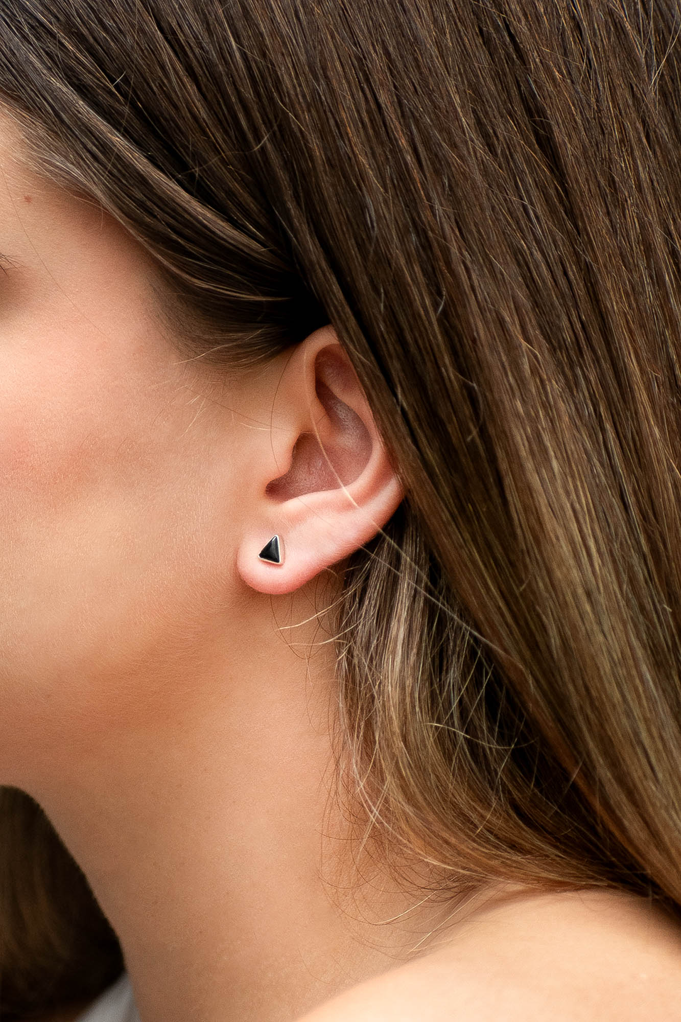 Aretes Alfa obsidiana negra - Gallery 2