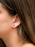 Aretes Alfa obsidiana negra - Miniatura 2