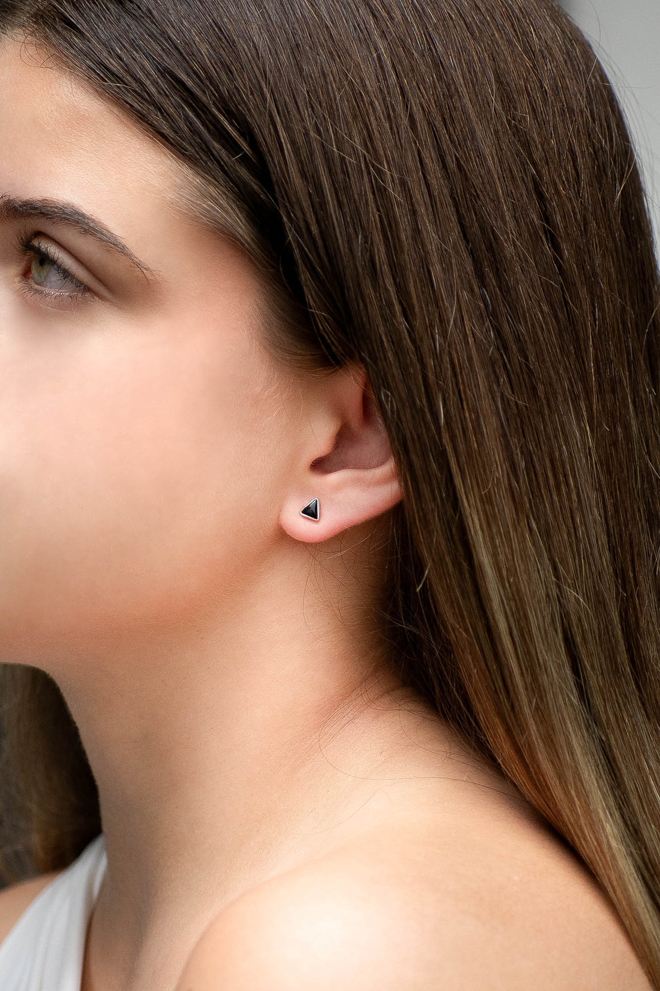 Aretes Alfa obsidiana negra - Gallery 1