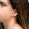Aretes Alfa obsidiana negra