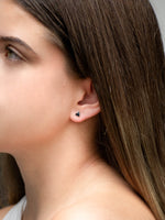 Aretes Alfa obsidiana negra - Miniatura 1