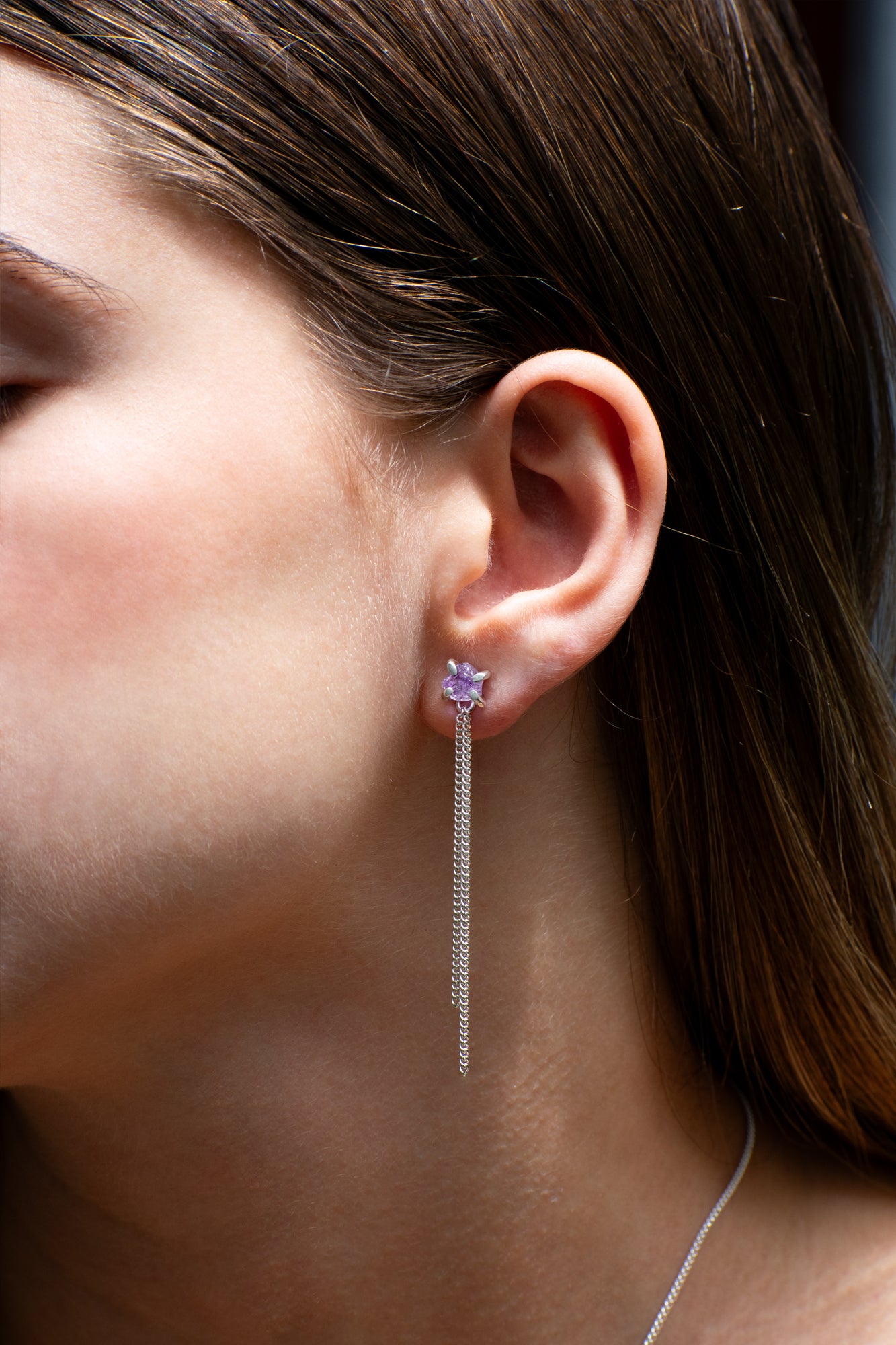 Aretes Drop amatista - Gallery 1