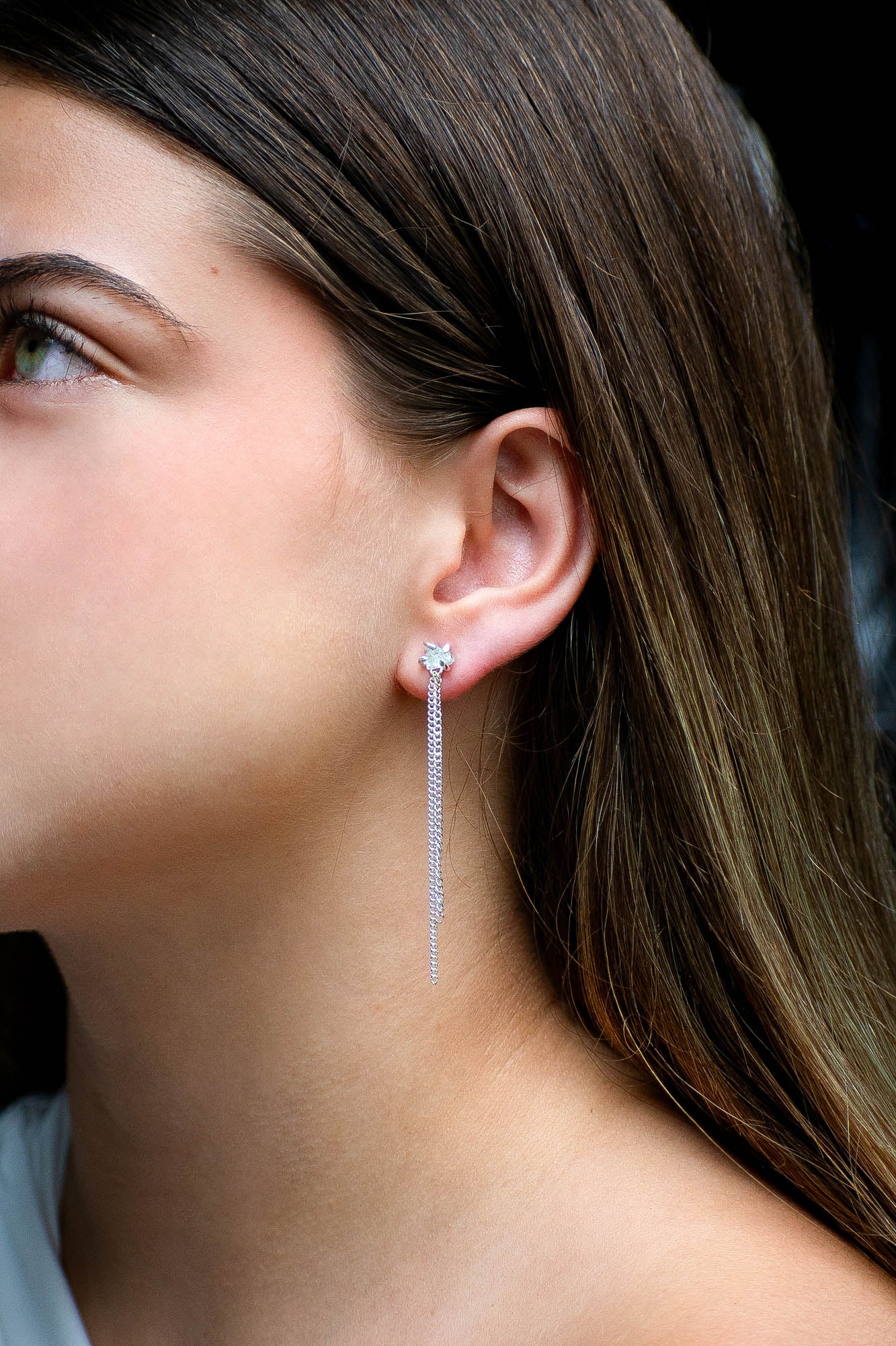 Aretes Drop cuarzo cristal - Gallery 1