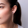 Aretes Drop turmalina negra