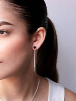 Aretes Drop turmalina negra - Miniatura 1