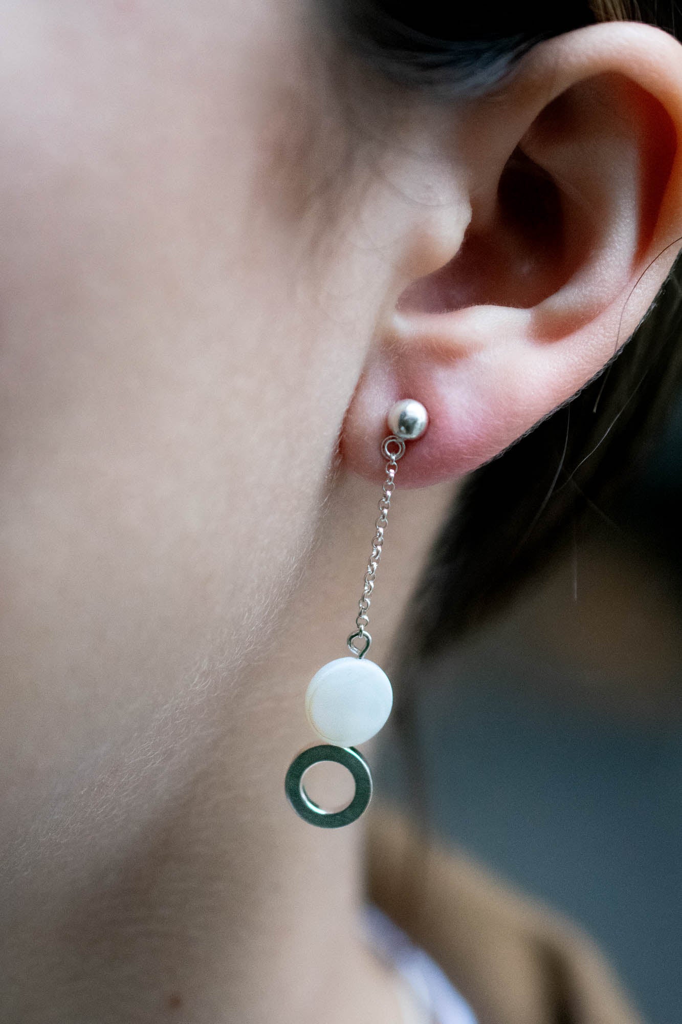 Aretes Eclipse nácar - Gallery 2