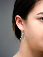 Aretes Estela pirita triangulo - Miniatura 1