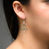 Aretes Estela unakita triangulo