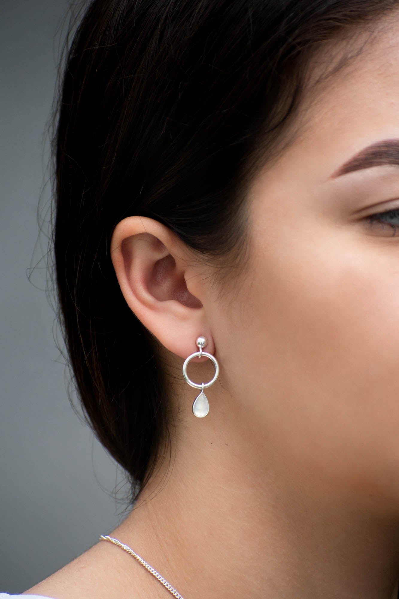 Aretes Hoku piedra luna - Gallery 1