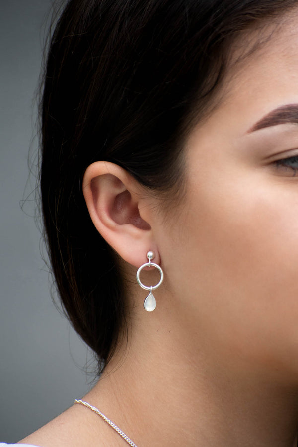 Aretes Hoku piedra luna