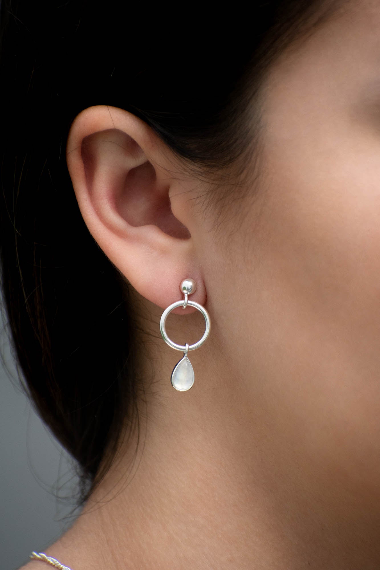 Aretes Hoku piedra luna - Gallery 2