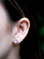Aretes Kora cuarzo rosa facetado - Miniatura 3
