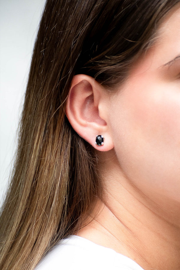 Aretes Leto ónix negro
