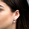Aretes Mei cuarzo rosa