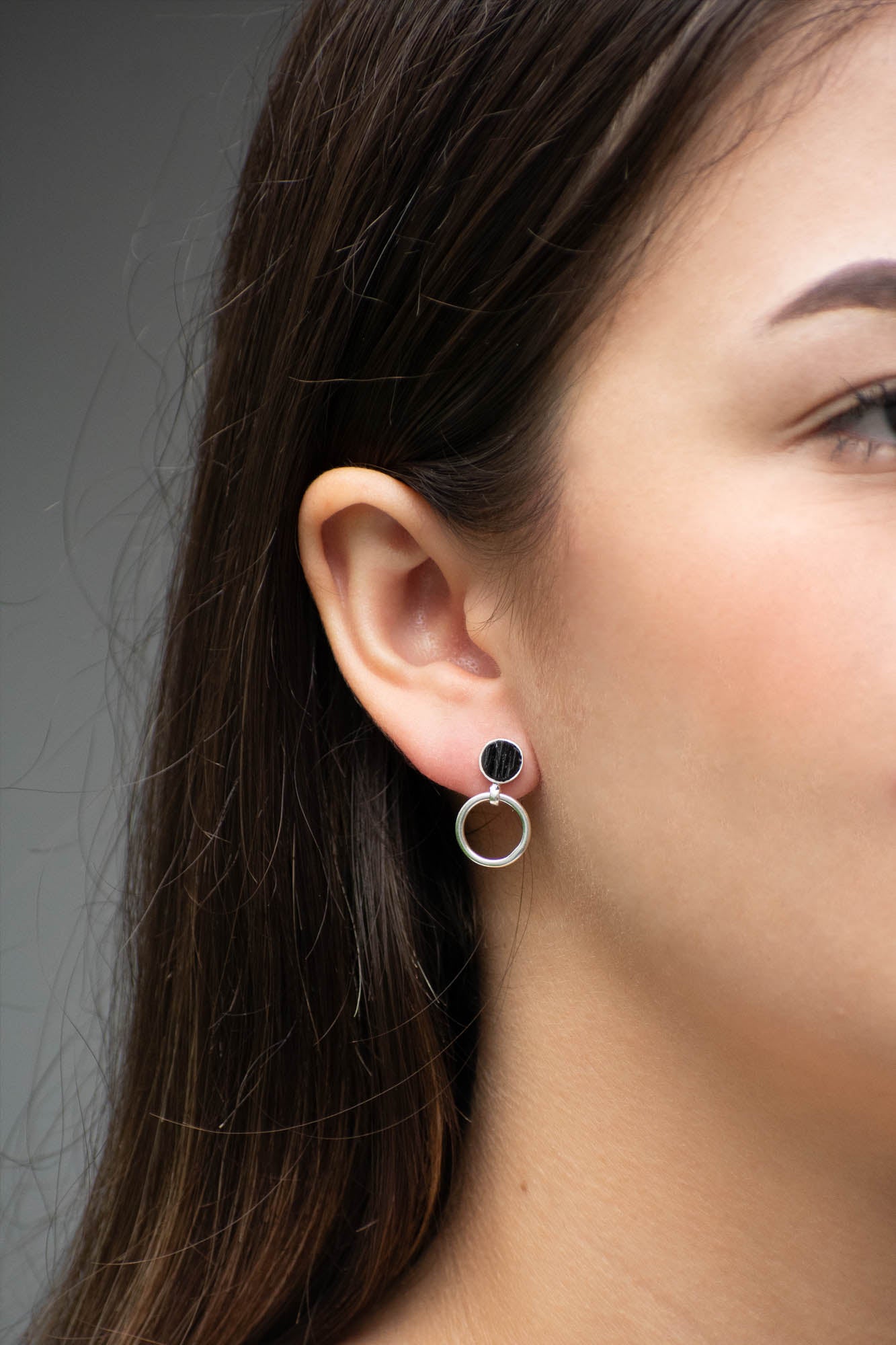 Aretes Mila turmalina negra - Gallery 1