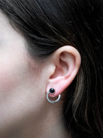 Aretes Olympia obsidiana negra - Miniatura 1
