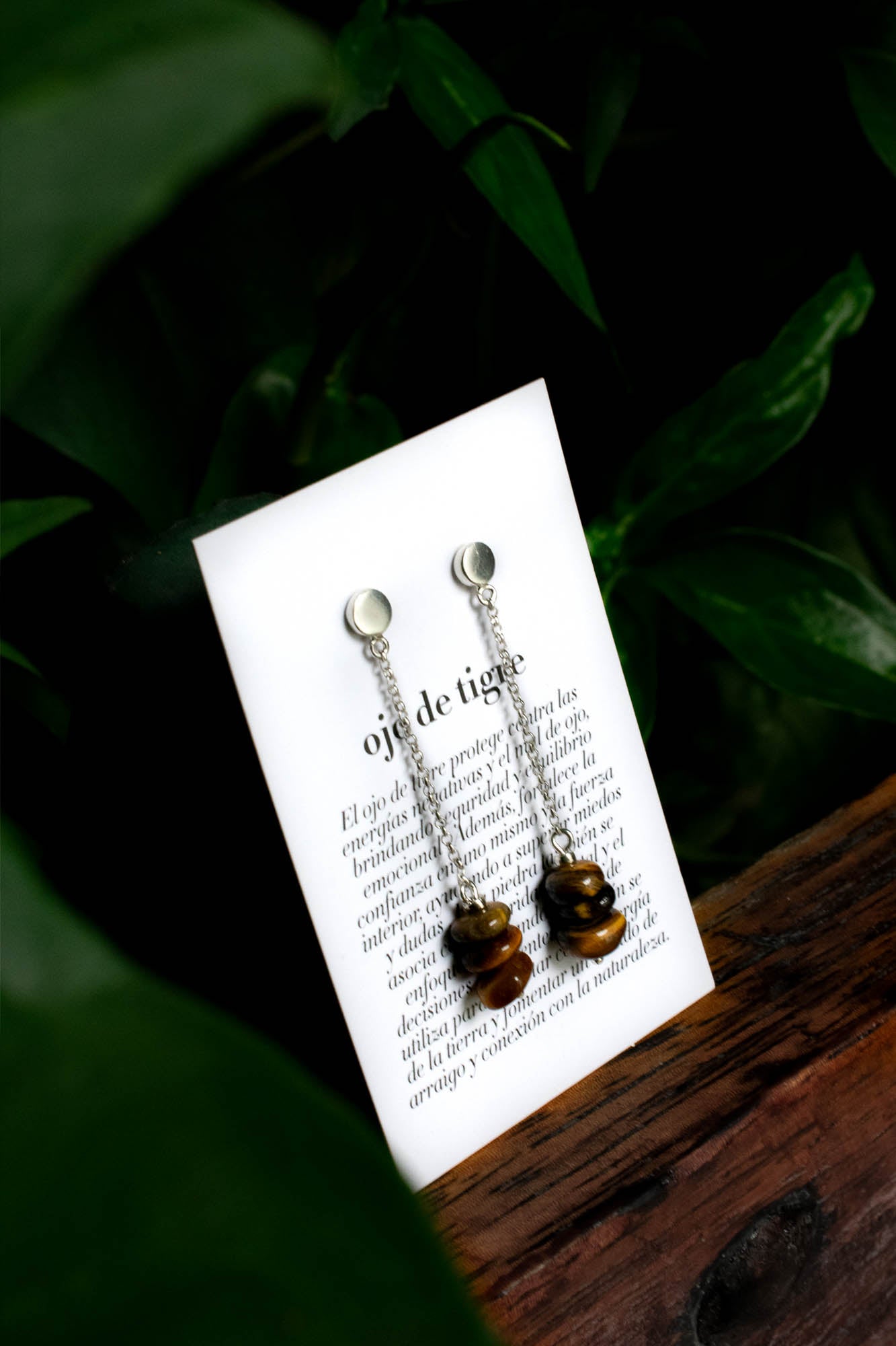 Aretes Pedra Ojo de tigre - Gallery 3