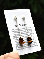 Aretes Pedra Ojo de tigre - Miniatura 2