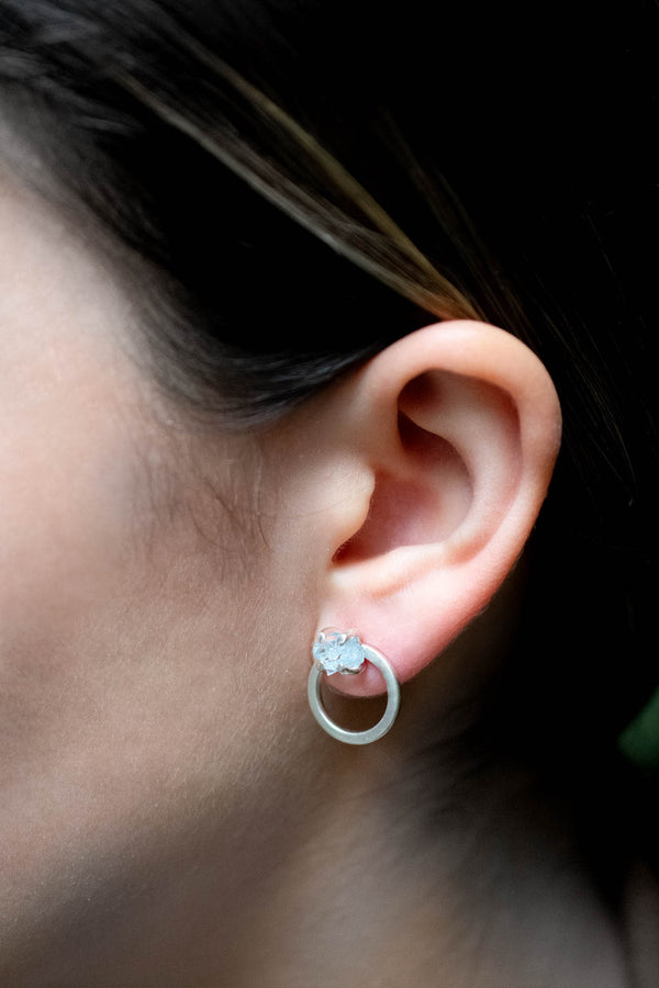 Aretes Quora aguamarina