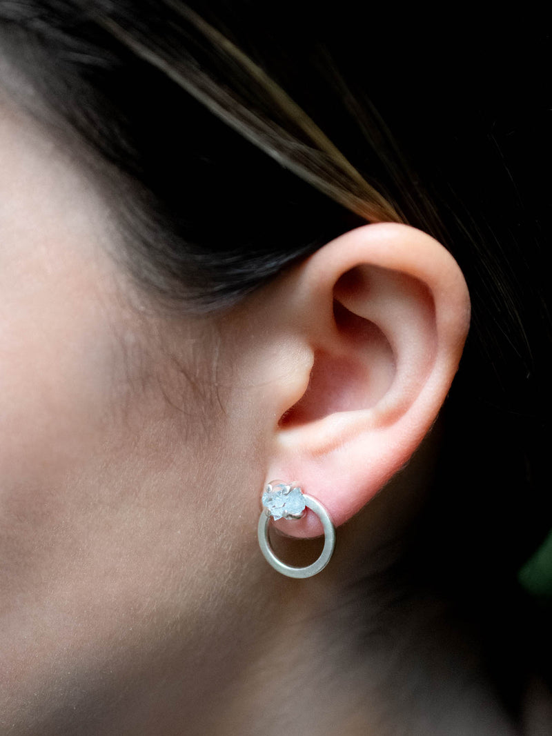 Aretes Quora aguamarina