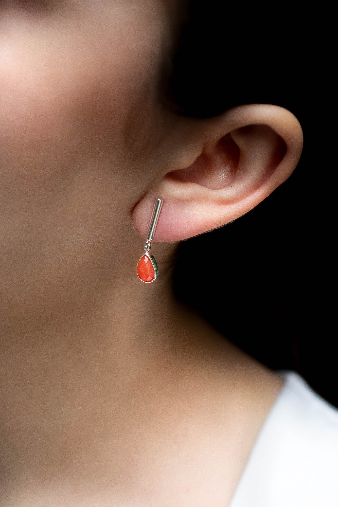 Aretes Runa ágata cornalina - Gallery 1