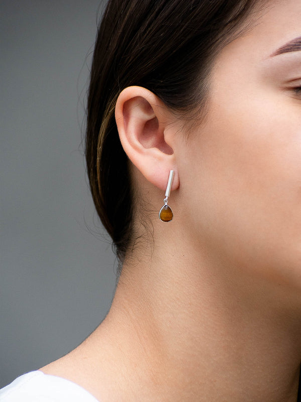 Aretes Runa ojo de tigre