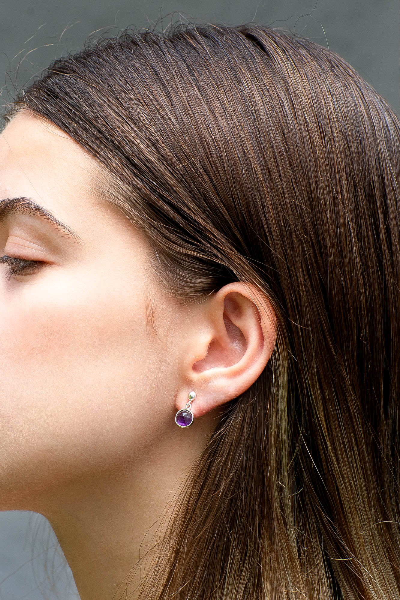 Aretes Yael amatista circular - Gallery 1