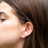 Aretes Yael amatista circular