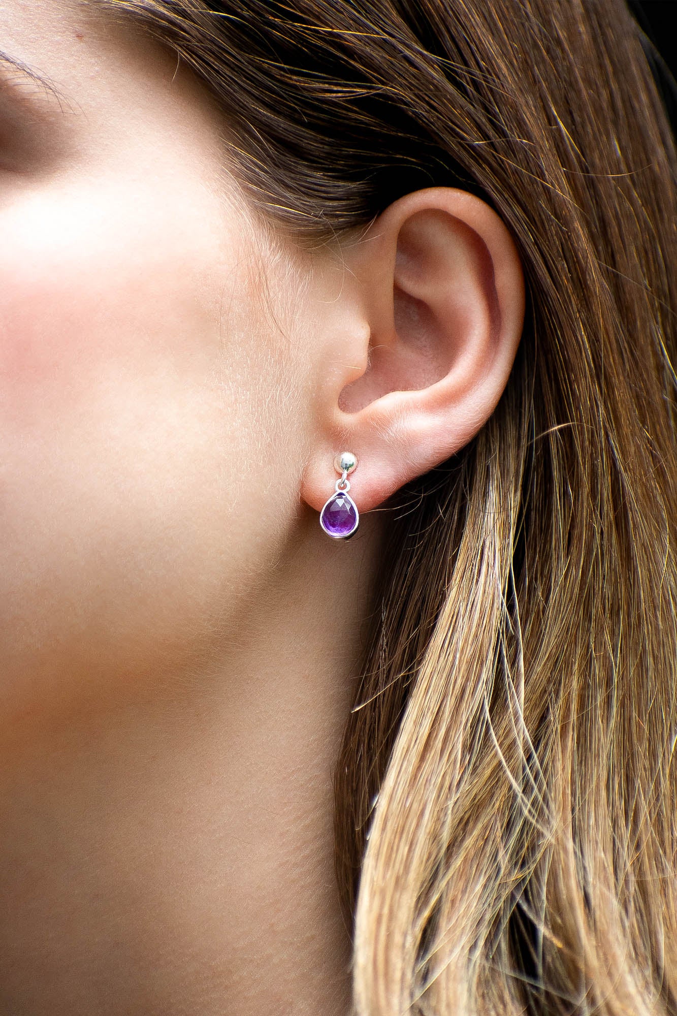 Aretes Yael amatista gota - Gallery 1