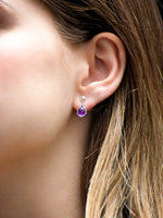 Aretes Yael amatista gota - Miniatura 1