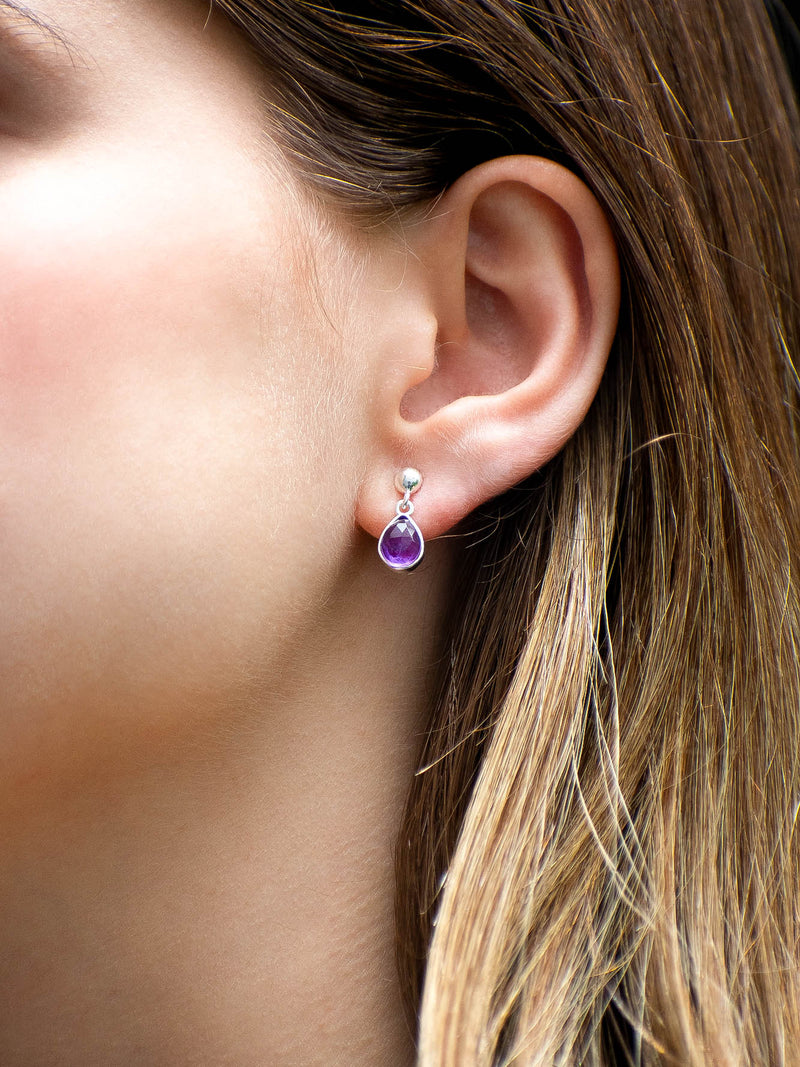 Aretes Yael amatista gota