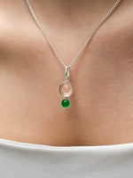 Collar Amún cuarzo cristal y ónix verde - Miniatura 2