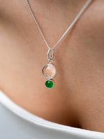 Collar Amún cuarzo cristal y ónix verde - Miniatura 1