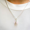 Collar Lance cuarzo rosa