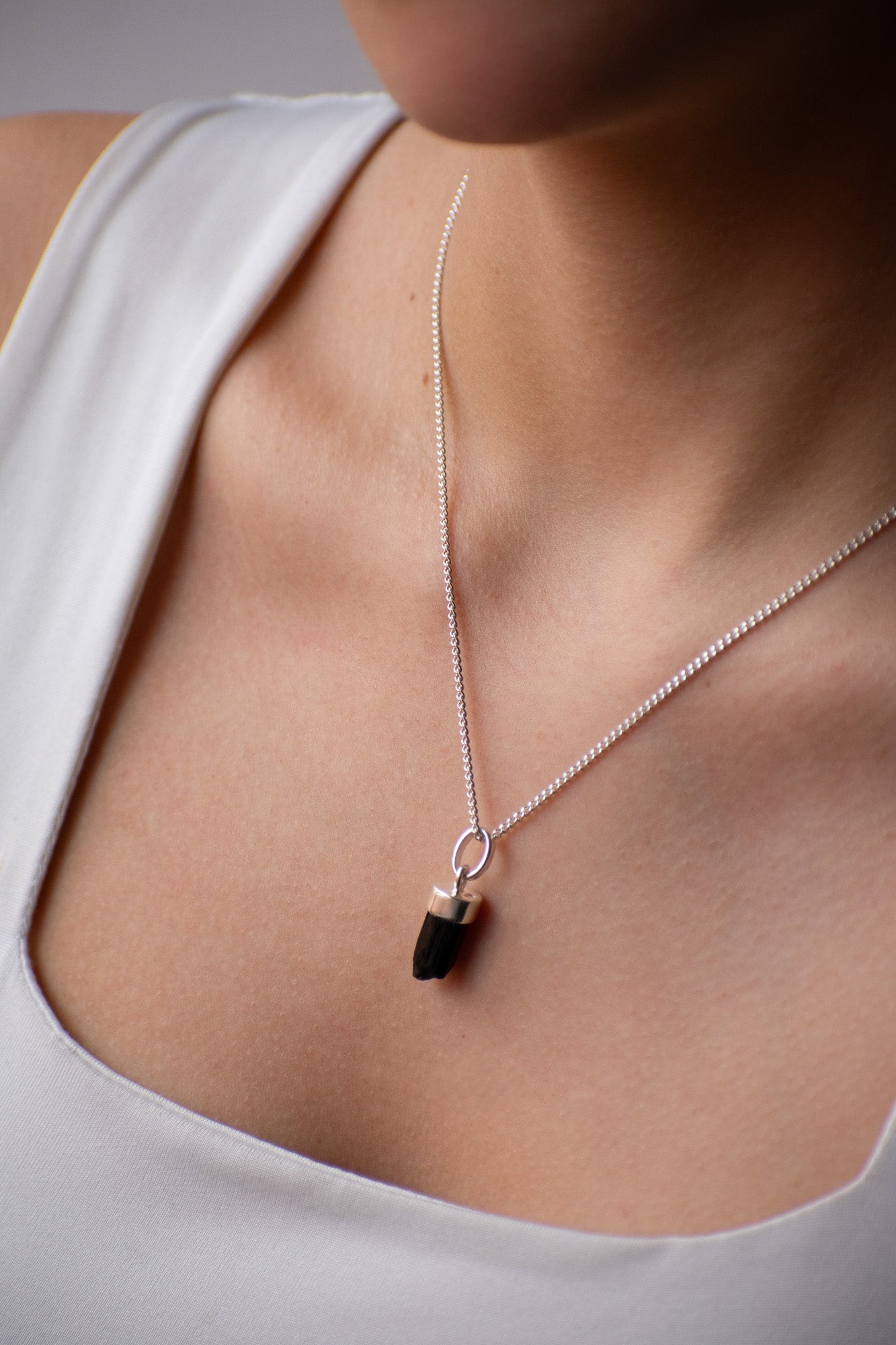 Collar Punta turmalina negra raw - Gallery 2