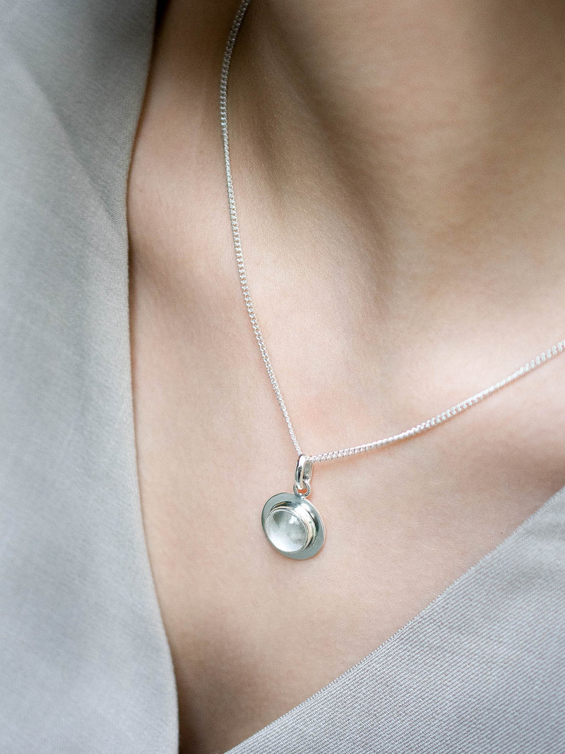 Collar Saturno cuarzo cristal