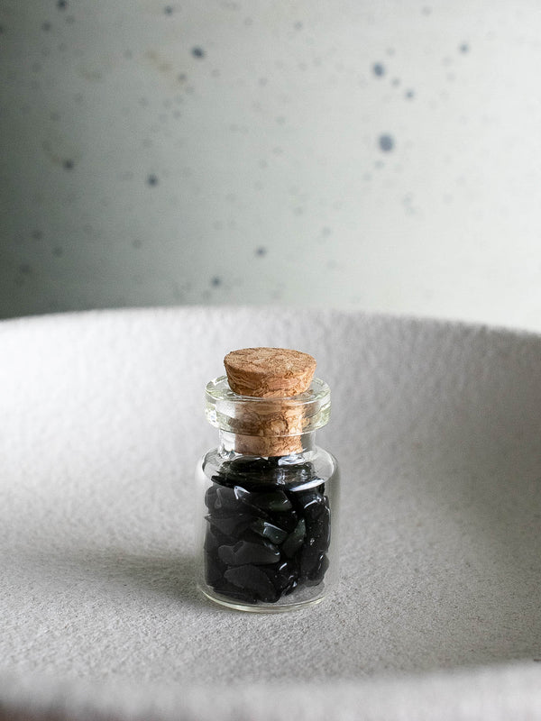Mini jar obsidiana negra