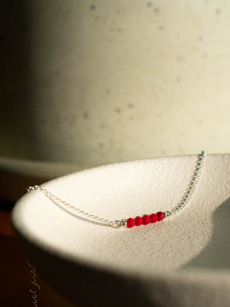 Pulsera Ábaco coral