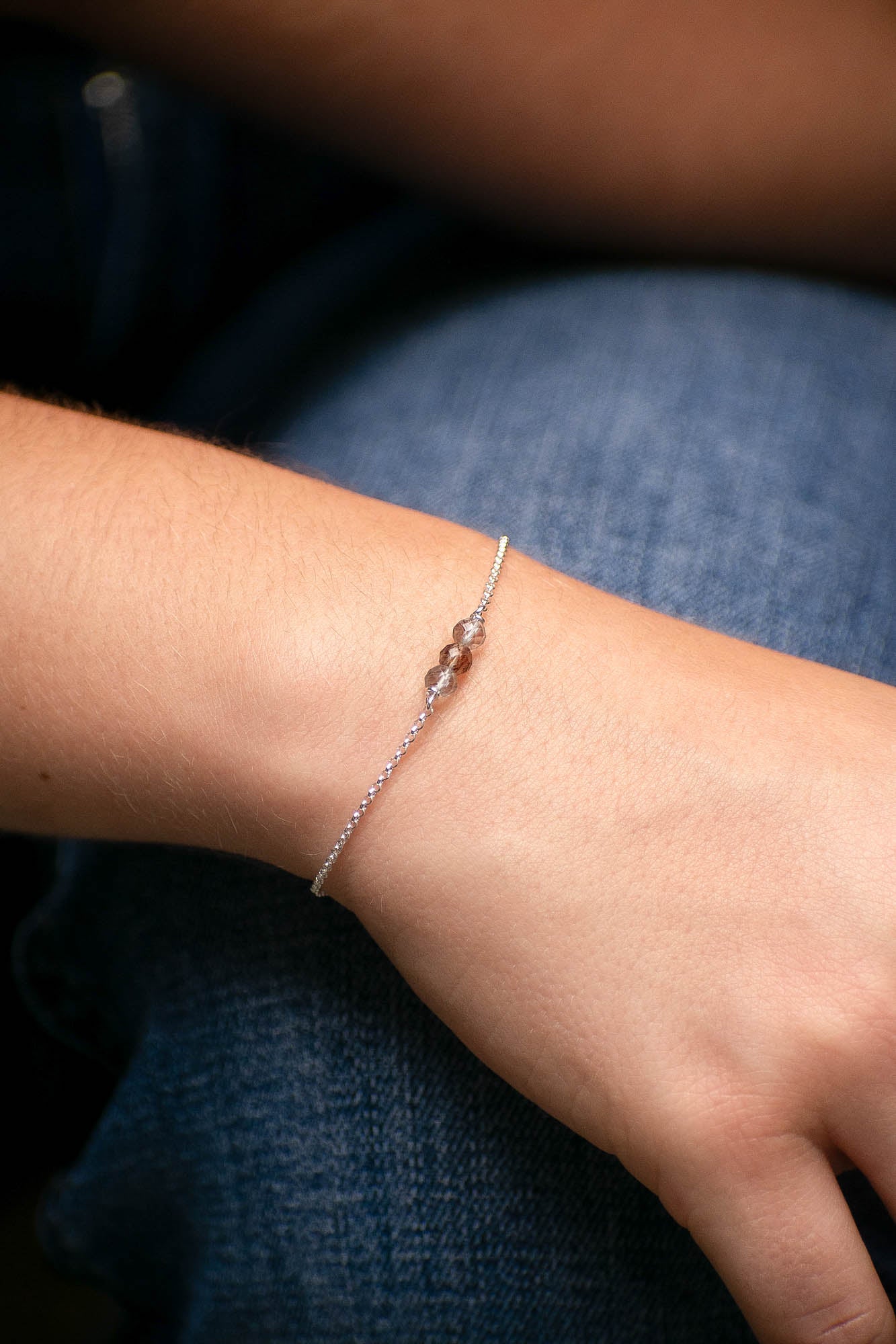 Pulsera Asteria cuarzo rutilado cobre - Gallery 1