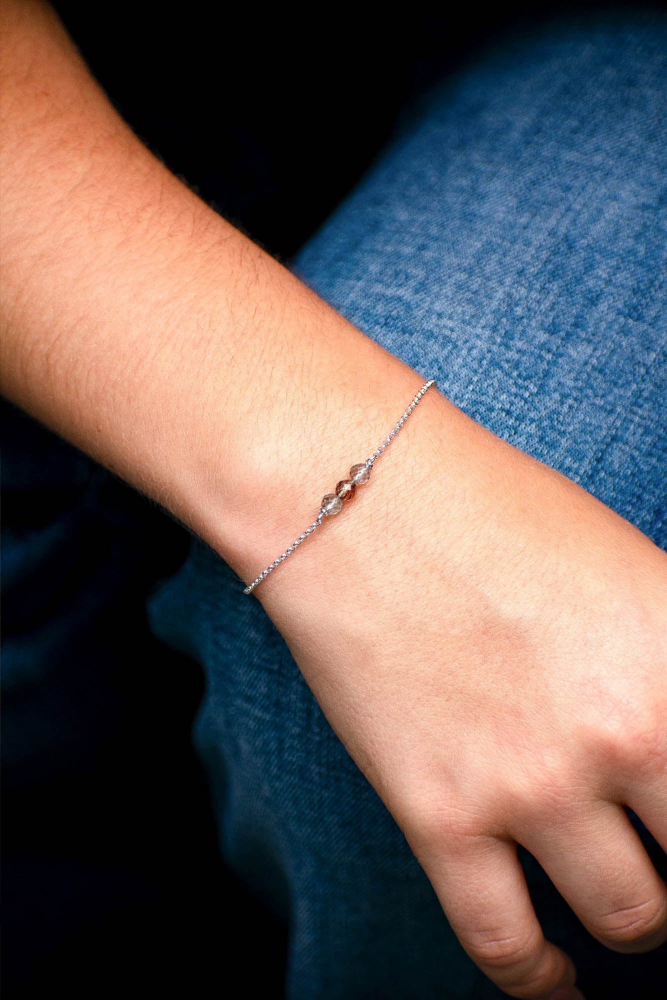 Pulsera Asteria cuarzo rutilado cobre - Gallery 2