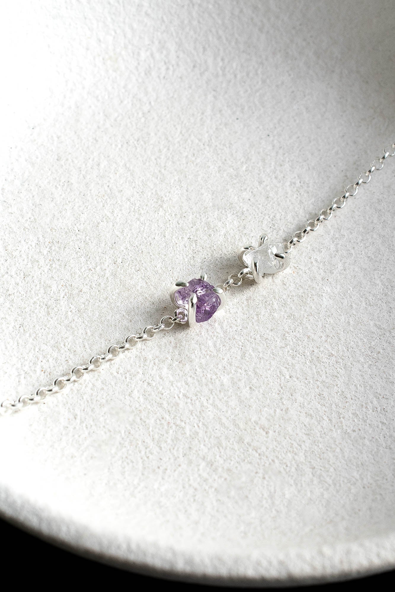 Pulsera Camus amatista & cuarzo cristal - Gallery 1