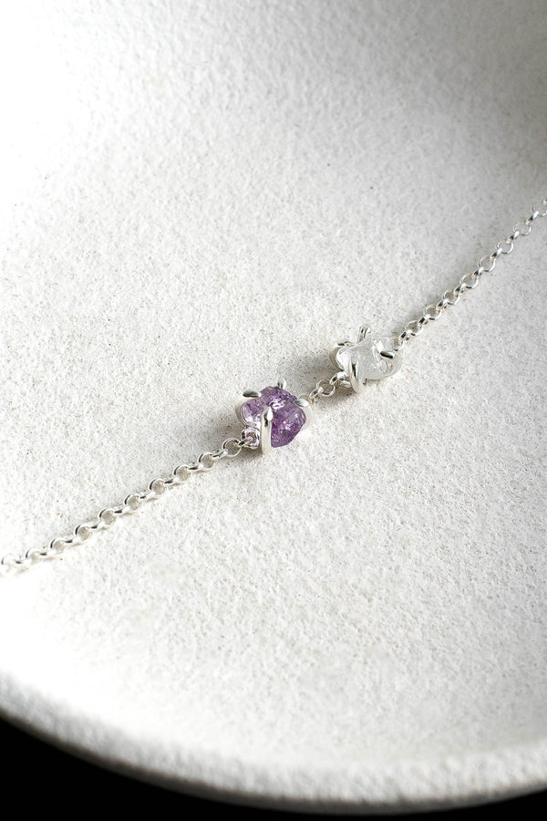 Pulsera Camus amatista & cuarzo cristal