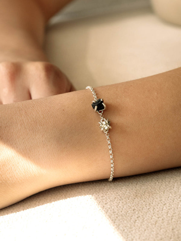 Pulsera Camus turmalina y pirita